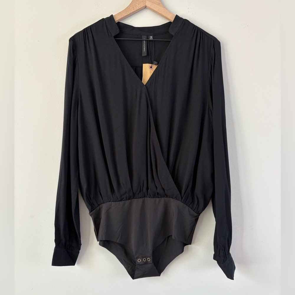 Knot Sisters Long Sleeve Bodysuit Black Medium